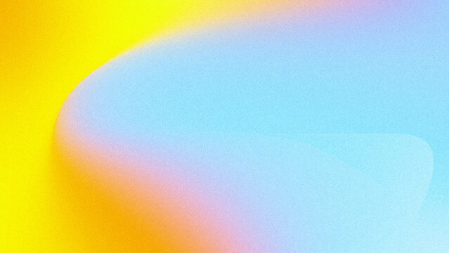 Bright yellow and cyan airy mesh gradient with retro film grain for fresh layouts