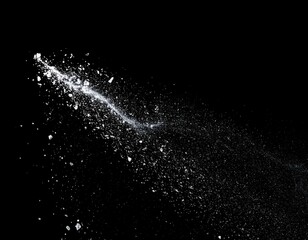 Obraz premium Dynamic White Water Splash Against Black Background