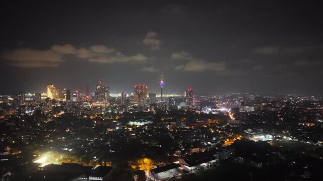 night view of the Colombo city