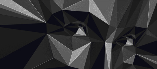 Fototapeta premium Dark low poly face vector illustration, polygonal design of a boy male face in annihilation, technology and science, kid face eyes looking at camera.