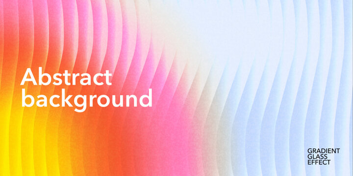Abstract gradient background with reeded glass texture, modern summer design. Colorful pastel tones in pink, orange, yellow and blue create a bright summer mood and modern aesthetic.