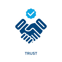 Obraz premium Trust Icon Dual Tone Style. Vector Illustration For Graphic Design