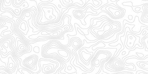 Topographic map background geographic line map with elevation assignments. Modern design with White background with topographic wavy pattern design.paper texture Imitation of a geographical map shade  © Sajjad
