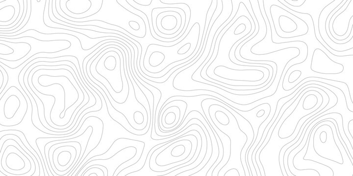 Topographic map background geographic line map with elevation assignments. Modern design with White background with topographic wavy pattern design.paper texture Imitation of a geographical map shade 