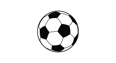 Fototapeta premium A classic black and white soccer ball design is prominently displayed in a striking silhouette high quality professional