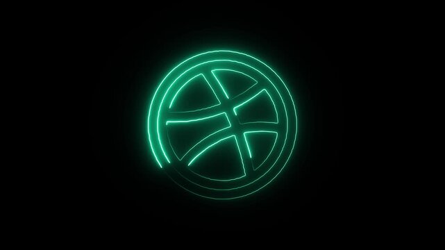Neon basketball graphic a vibrant and energetic visual for sports and gaming content