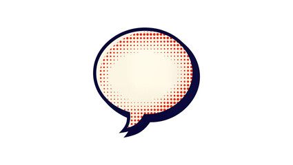 Retro comic book speech bubble with halftone dots, isolated on transparent background © Lukas