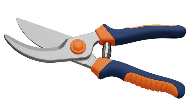 Pruning Shears with Blue and Orange Handles