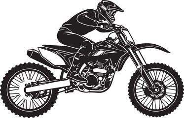 Naklejka premium Off-Road Dirt Bike Motocross Silhouettes