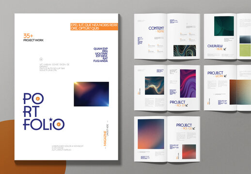 Portfolio Book Design Template Layout