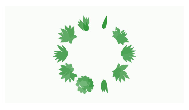 Geometric filled agave icon set with desert succulent and botanical plant symbols for eco design systems