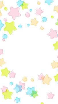 Rotating stars frame with copy space for text (Vertical 9:16)
