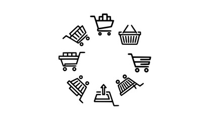 Geometric signpost icon set with direction arrow and navigation symbols for modern travel and wayfinding design © Hazara