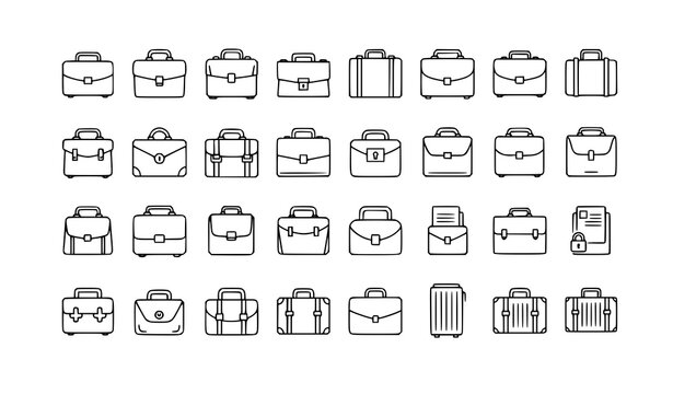 Minimal kilogram weight icon set with kettlebell and gym weight symbols in editable stroke vector format