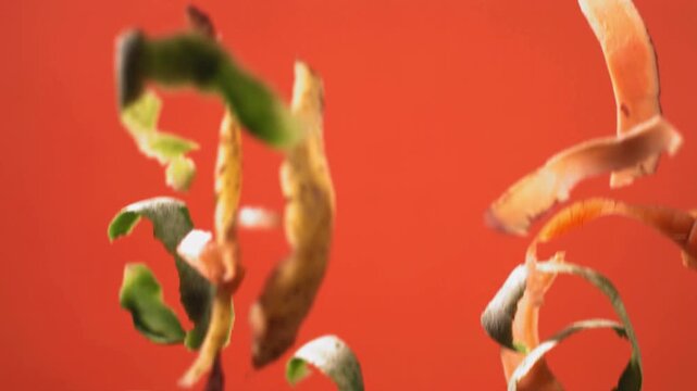Food Scraps and Peels for Composting Organic Waste Recycling Sustainable Kitchen Waste Management Zero Waste Lifestyle Natural Soil Fertilizer Eco Friendly Farming Awareness Concept 4K Ultra HD Video