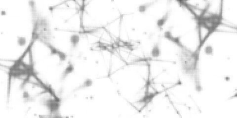 Fototapeta premium Black polka dots seamless pattern on white background. Halftone minimalist abstract modern dotted