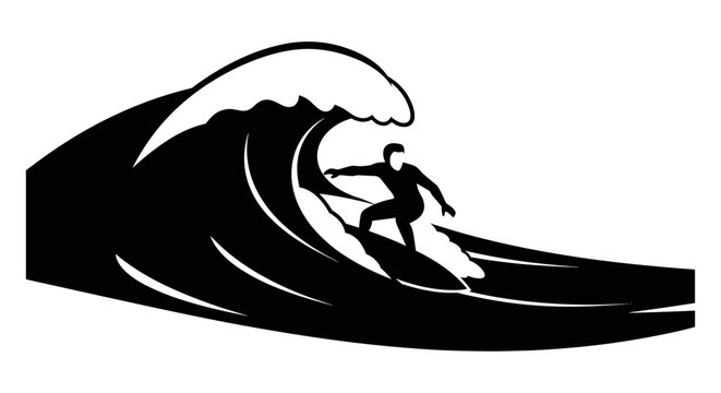 Man surfing on a wave.