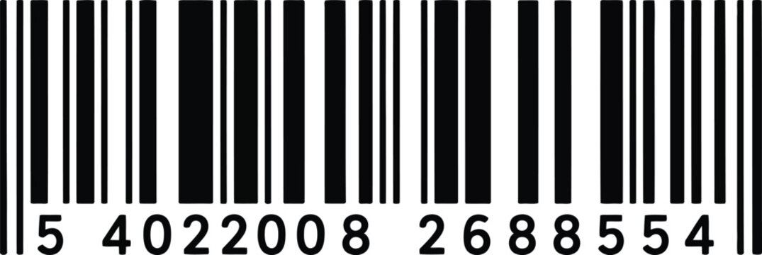 Close up of a barcode with numeric code below
