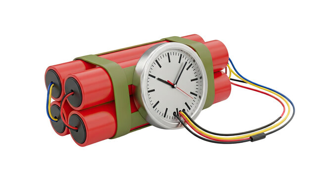Dynamite bundle with a clock timer