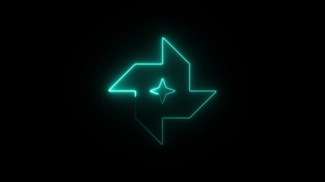 Neon texas star a glowing lone star state symbol abstract digital art