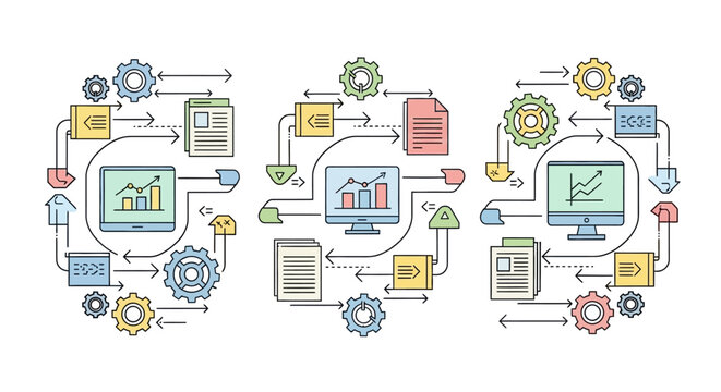 Business workflow management system with data analysis and automation.