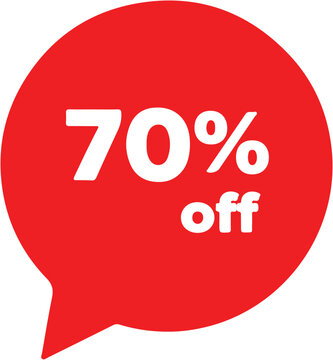 Minimalist 70% Discount Silhouette Tag Vector Graphic
