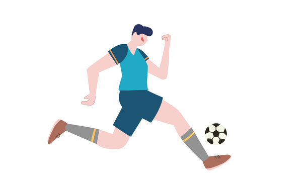 Soccer Players Championship goal world cup 2026 football. Soccer players man isolated.  Soccer Players with soccer ball on white background, vector illustration.  Tournament football players