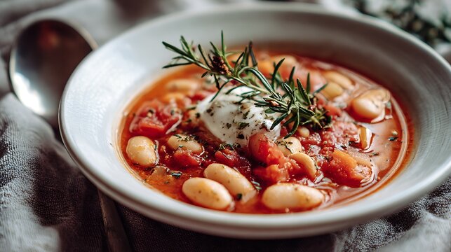 Nutritious Bean Stew with Tomato and Herbs / トマトとハーブの栄養満点な豆のシチュー