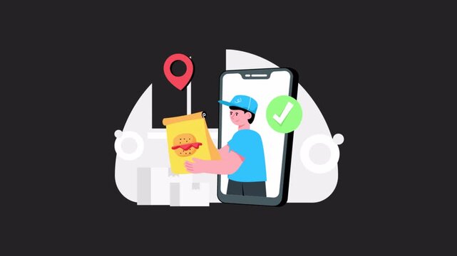 Delivery Complete  Animation Alpha Channel