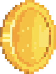 Fototapeta premium Coin Spinning Pixel Art