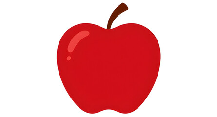 Obraz premium vector illustration of a red apple with a green leaf ,apple, fruit, red, leaf, green, fresh, food, healthy, organic, juicy, sweet, nutrition, nature, produce, vector, illustration, design