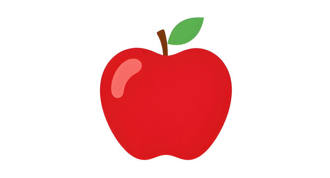 vector illustration of a red apple with a green leaf ,apple, fruit, red, leaf, green, fresh, food, healthy, organic, juicy, sweet, nutrition, nature, produce, vector, illustration, design