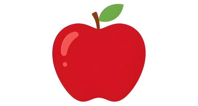 vector illustration of a red apple with a green leaf ,apple, fruit, red, leaf, green, fresh, food, healthy, organic, juicy, sweet, nutrition, nature, produce, vector, illustration, design