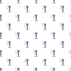 Naklejka premium Repeating pattern showing medical ventilators, symbolizing respiratory support and intensive care
