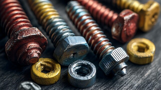 Assorted Industrial Hardware and Fasteners / 工業用ハードウェアとファスナーの詰め合わせ