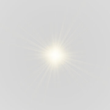 Single sun icon with radiant beams and clean minimal design png