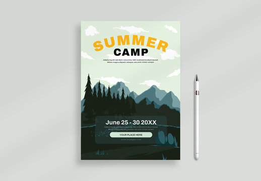 Summer Camp Flyer Design Template