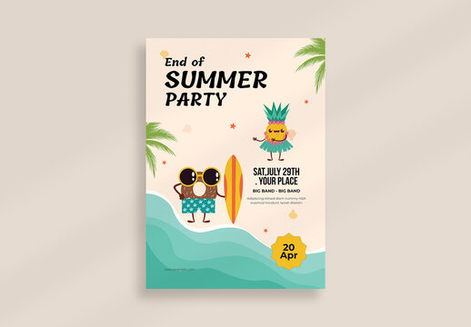 Summer Beach Party Flyer Layout