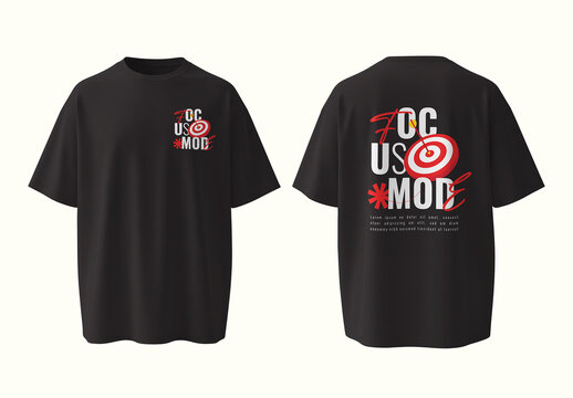 Oversized Drop Shoulder T-shirt Design