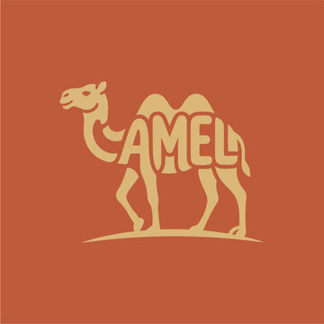 Camel Standing Alone Side View.