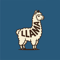 Fototapeta premium Llama Standing Alone Animal.