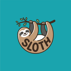 Fototapeta premium Sloth Hanging From Branch.