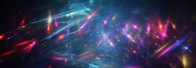 Naklejka premium Background of colorful lens flare lights. Abstract image