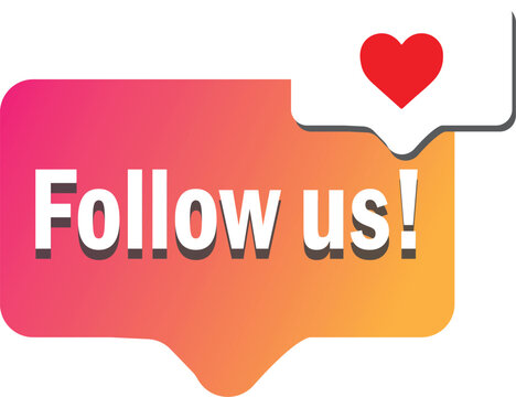 Follow Us Social Media Banner Like Notification Gradient Marketing Design
