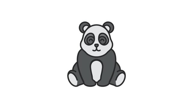 Panda bear cartoon 3d animation 