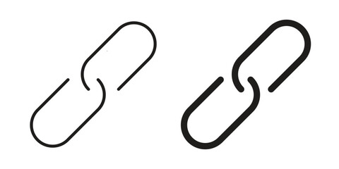 Fototapeta premium Chain icon design, logo, app, template set. Black icons