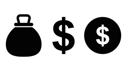 Money bag with dollar symbols. © Apolobay