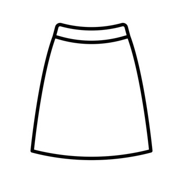 Golf skirt icon. Apparel and skirts line symbol. Black and white.