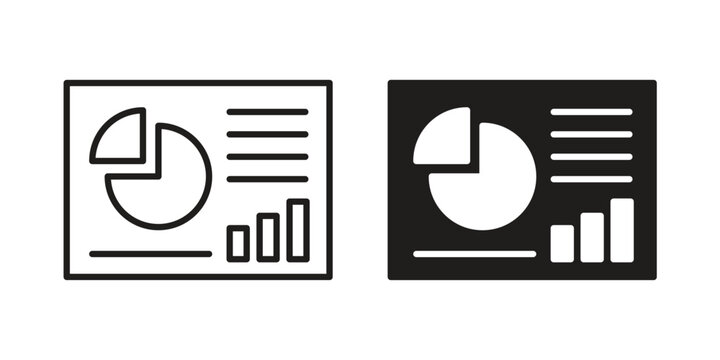 Dashboard icon design, logo, app, template set. Black icons