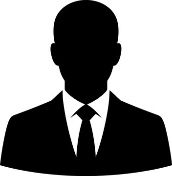 elegant businessman in suit and tie flat design vector illustration